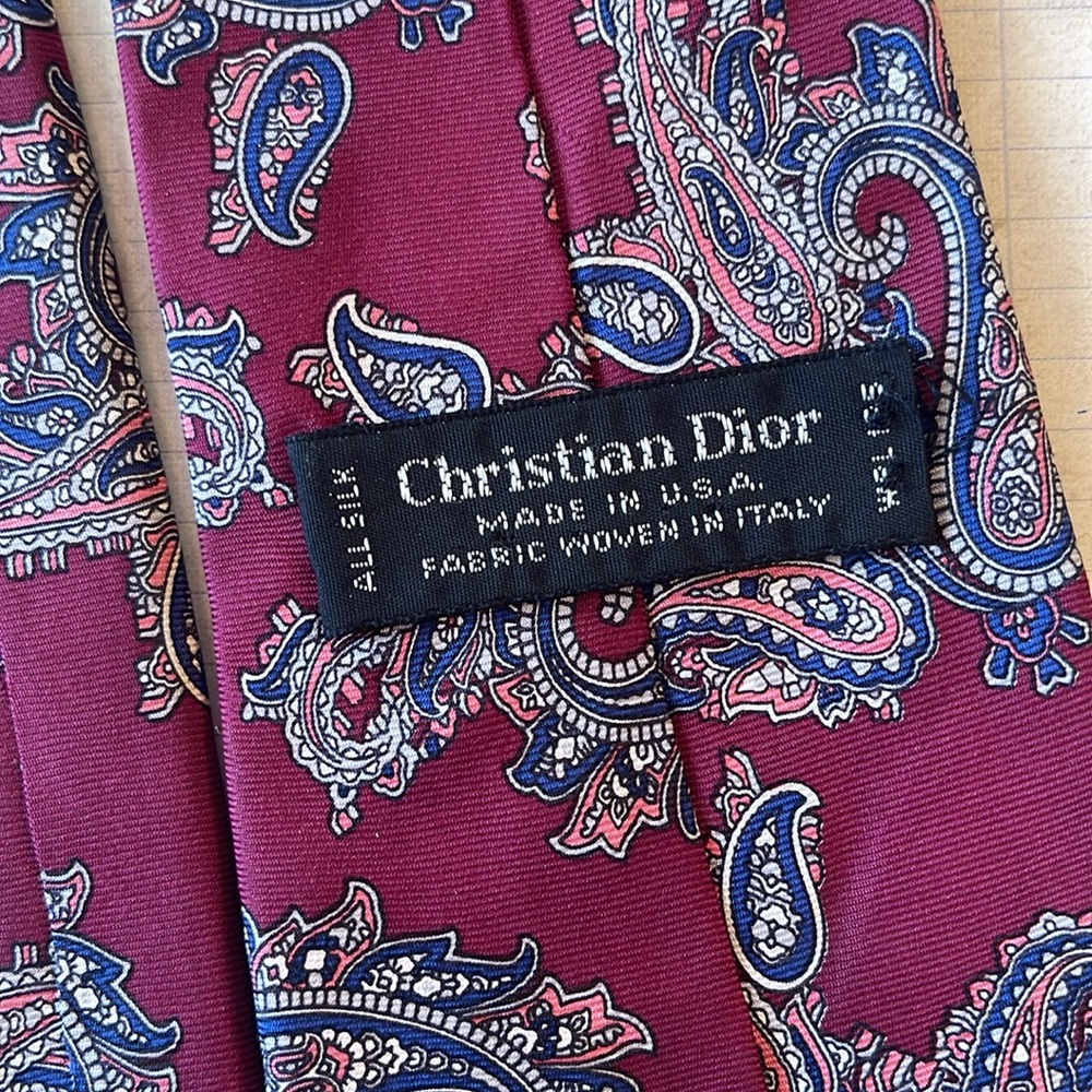 Christian Dior Paisley Silk Tie - Picture 7 of 8